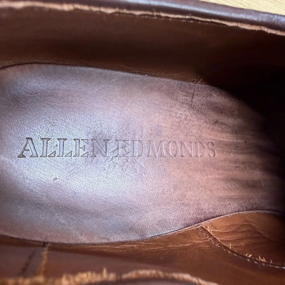 Allen Edmonds Strand Oxford Mens 10 D Mahogany Leather Cap Toe Balmoral 4630